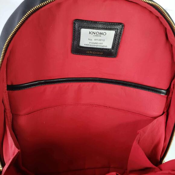 Knomo London Black & Gold Mayfair Beauchamp Backpack - Picture 12 of 14